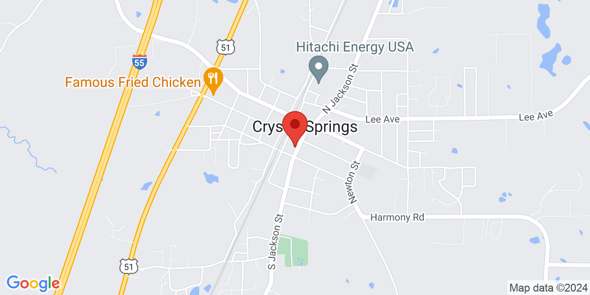 Map of J. T. Biggs, Jr. Memorial Library — Crystal Springs